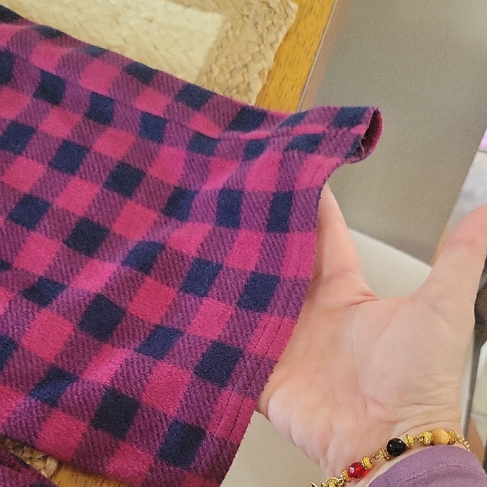 3/$12 Croft & Barrow Purple and Pink Plaid Pajama Pants - Picture 4 of 4